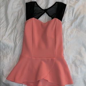 Open back peplum top
